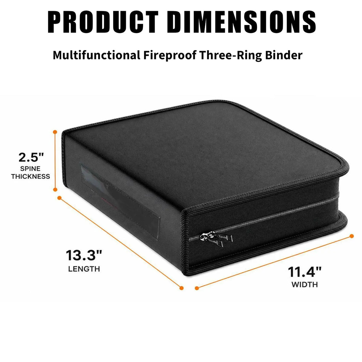 Moisture Resistant Document Organizer With D Rings And Writing Board