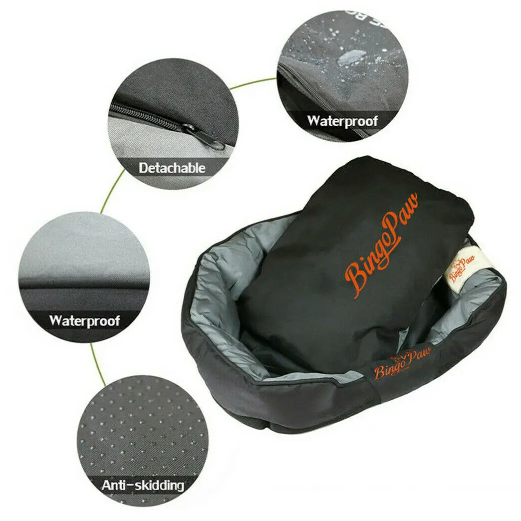 Bingopaw Waterproof Orthopedic Sofa Dog Bed With Washable Cushion