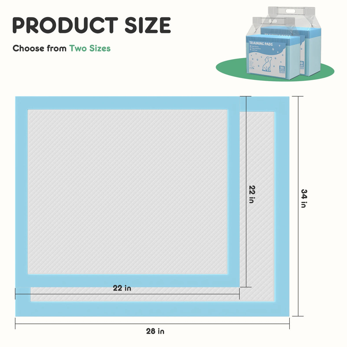JHK Disposable Dog Training Pads With Super Absorbency