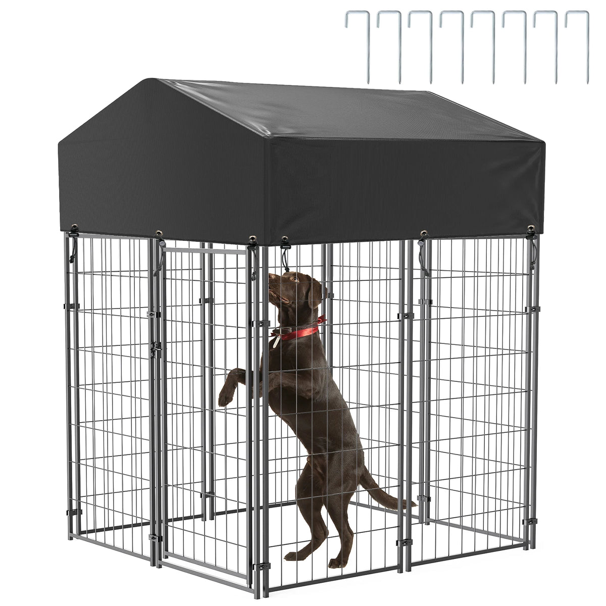 Bingopaw Outdoor Dog Kennel With Waterproof Canopy Cover