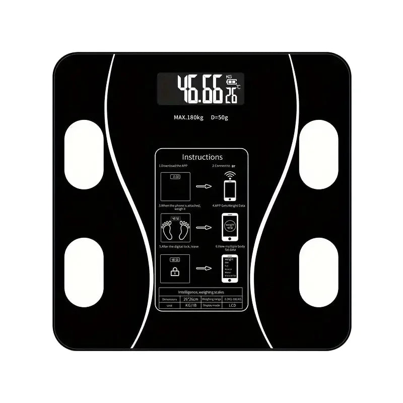 Smart Wireless Digital Body Fat Scale Bathroom Weight Composition Monitor