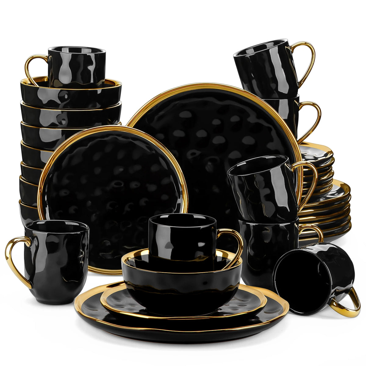 Malacasa Ceramic Dinnerware Set With Plates And Cups