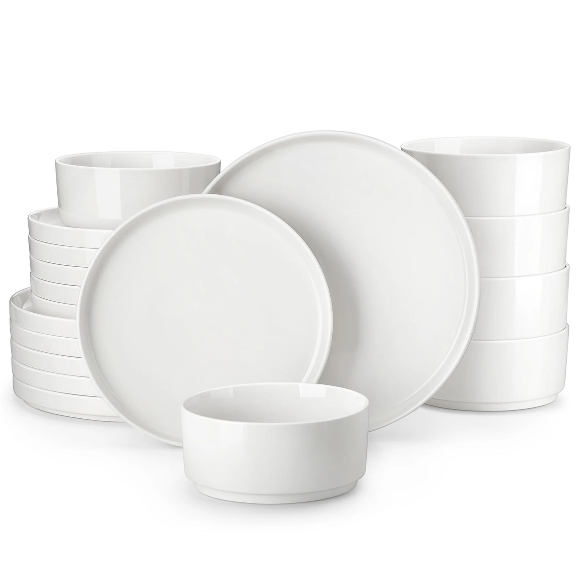 Malacasa Modern Ceramic Dinner Plates And Bowls Set