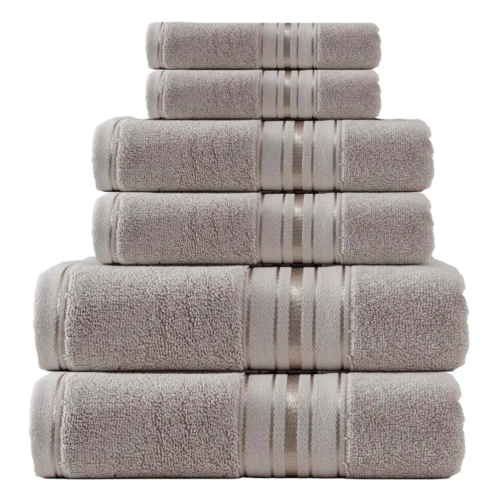 Premium 6 Piece Cotton Bath Towel Set For Daily Use