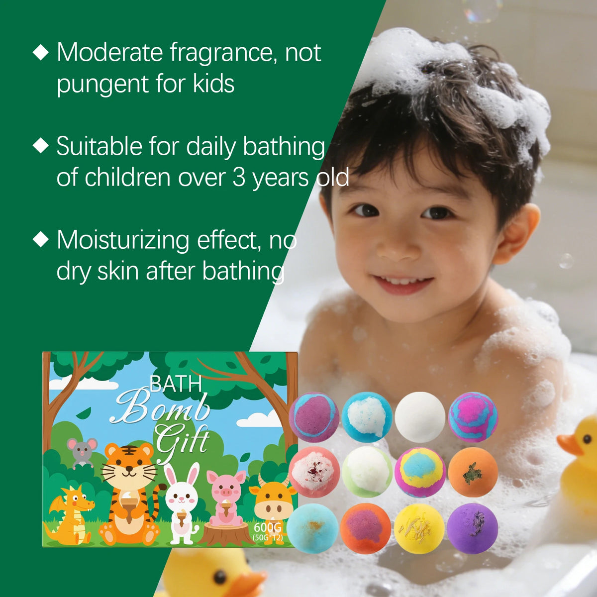 Moisturizing Sea Salt Bath Balls Gift Set for Smooth Skin