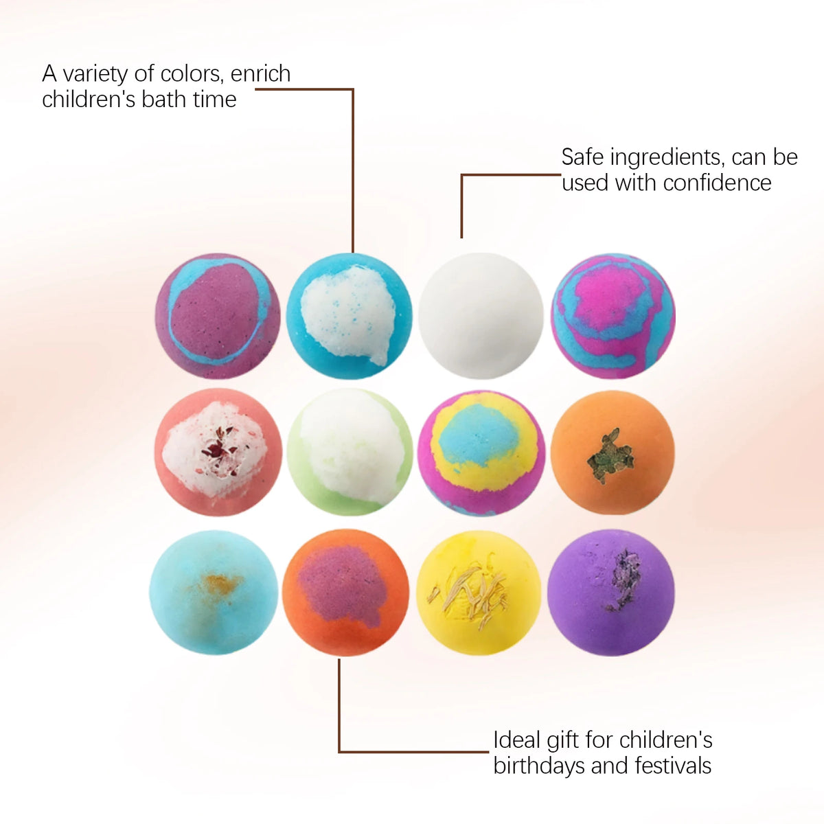 Moisturizing Sea Salt Bath Balls Gift Set for Smooth Skin