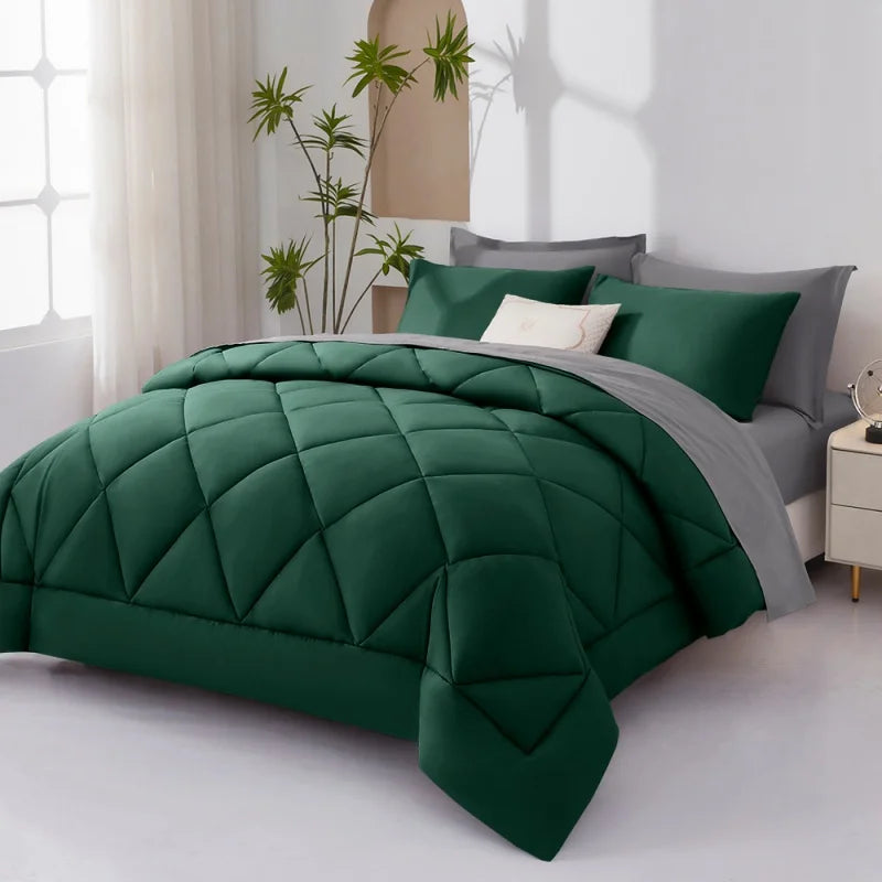 Rustic Farmhouse 7 Piece Bedding Set Includes Fluffy Sheets Pillows