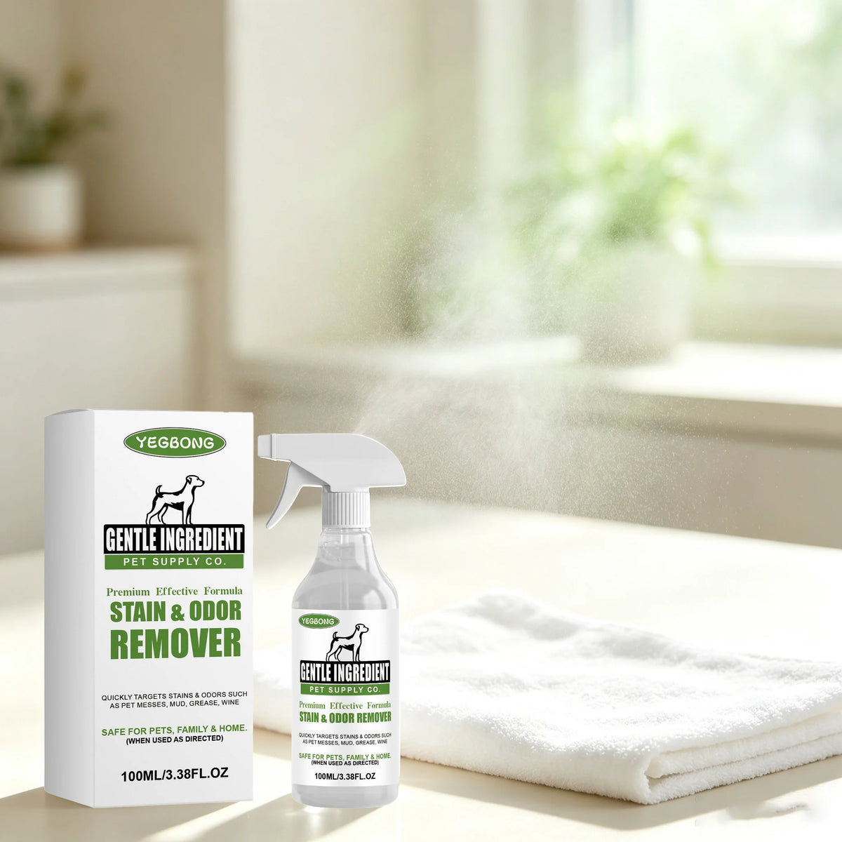 YEGBONG Pet Stain Cleaner Spray For Odor And Daily Care