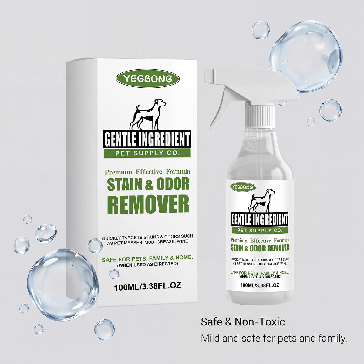 YEGBONG Pet Stain Cleaner Spray For Odor And Daily Care