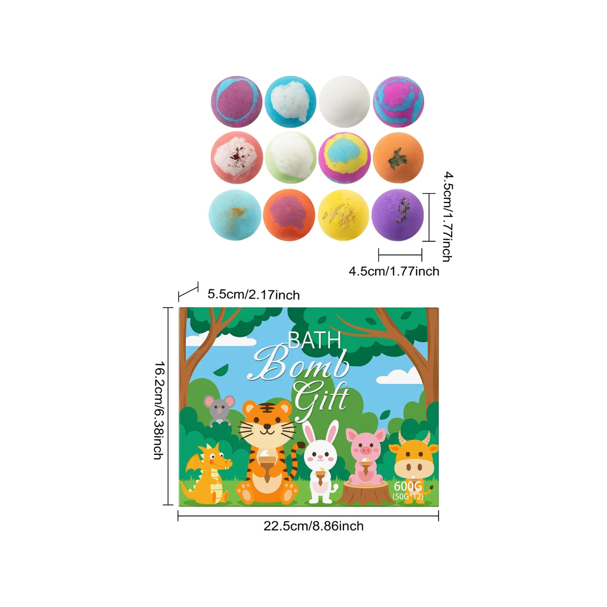 Moisturizing Sea Salt Bath Balls Gift Set for Smooth Skin