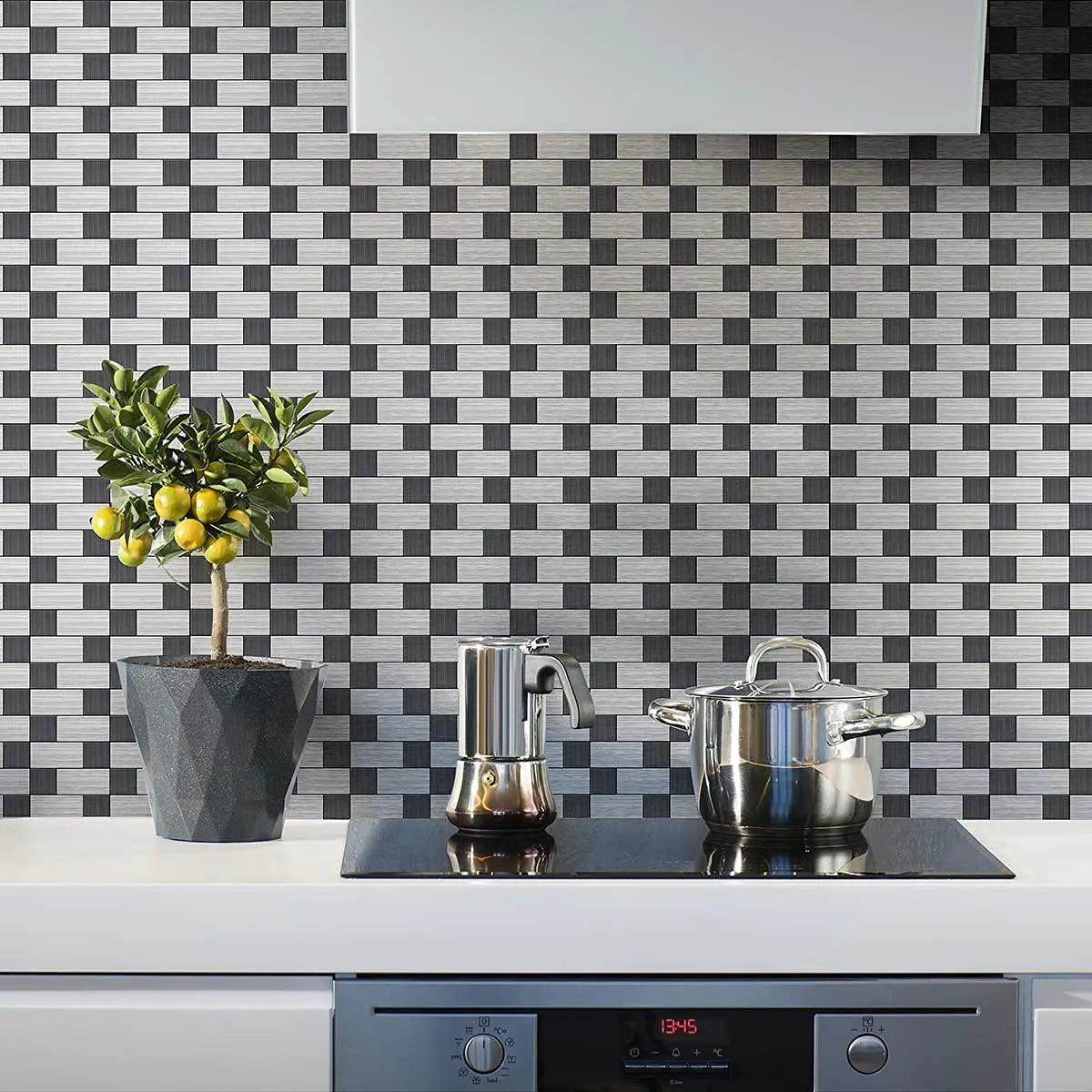 Art3d Peel And Stick Stainless Steel Mosaic Wall Backsplash Tile