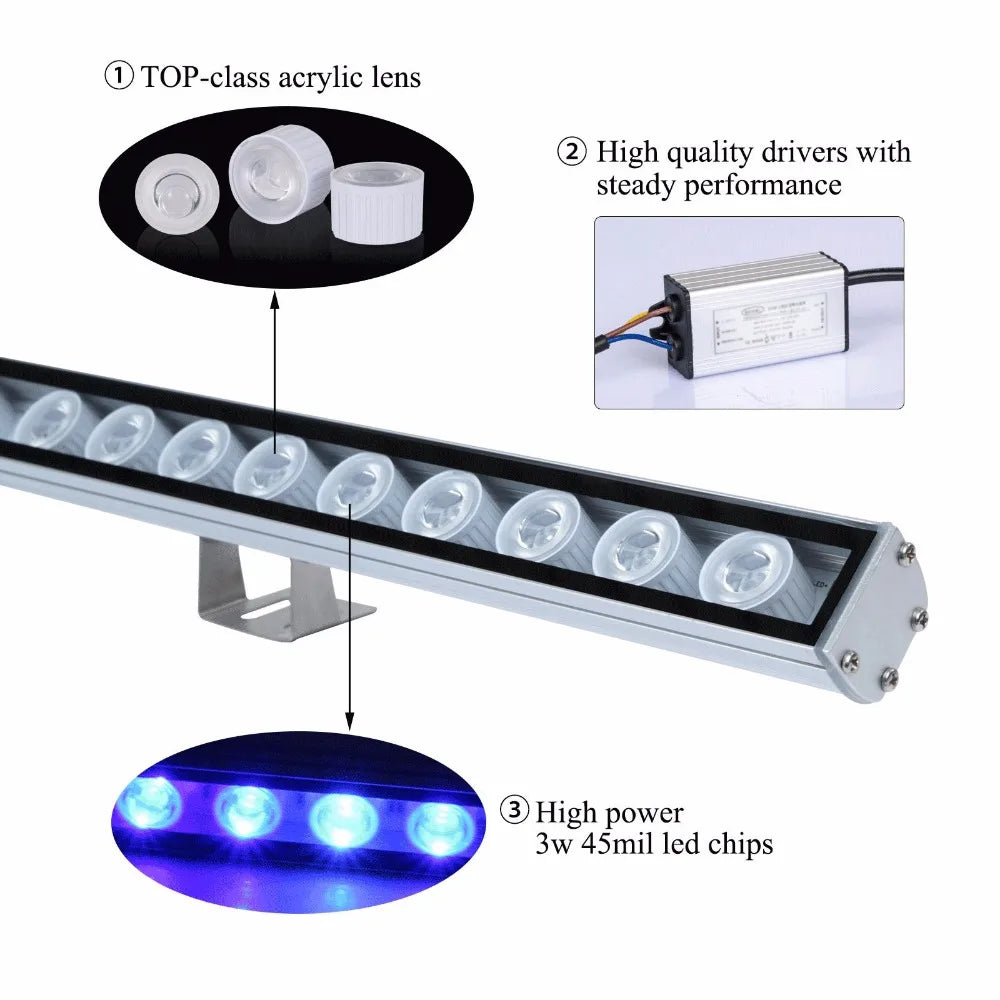 Populargrow Blue Spectrum Led Aquarium Light For Coral Reef Tank