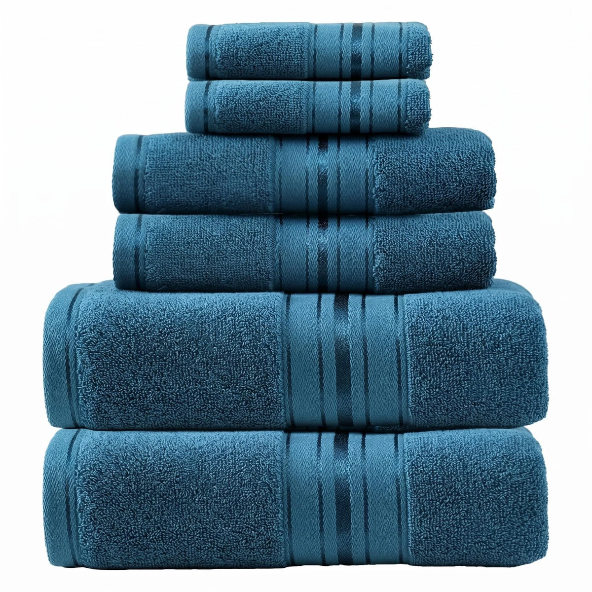 Premium 6 Piece Cotton Bath Towel Set For Daily Use