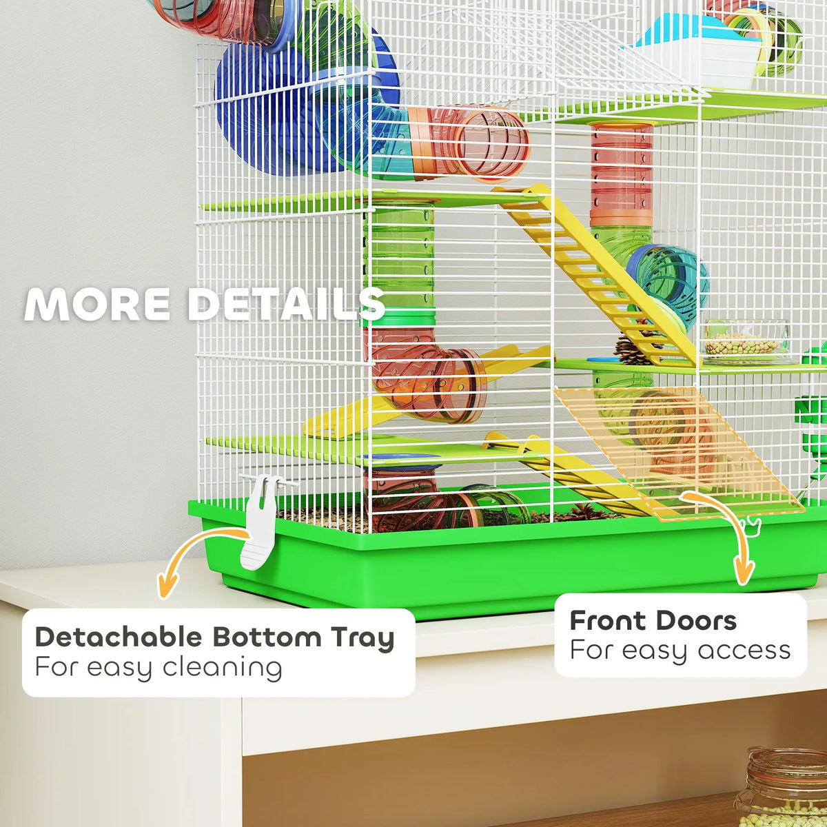 Five Tier Hamster Cage With Tubes Tunnels And Exercise Wheel