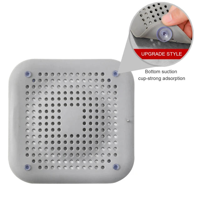 Silicone Drain Strainer Hair Catcher Suction Cup Bathroom Accessory