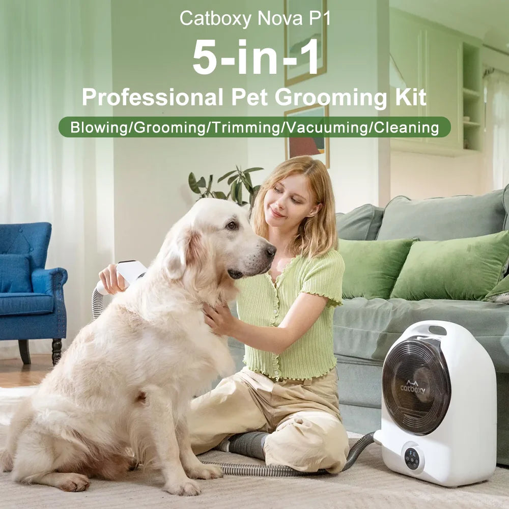 Professional Pet Grooming Kit With Hair Vacuum And Suction Dryer