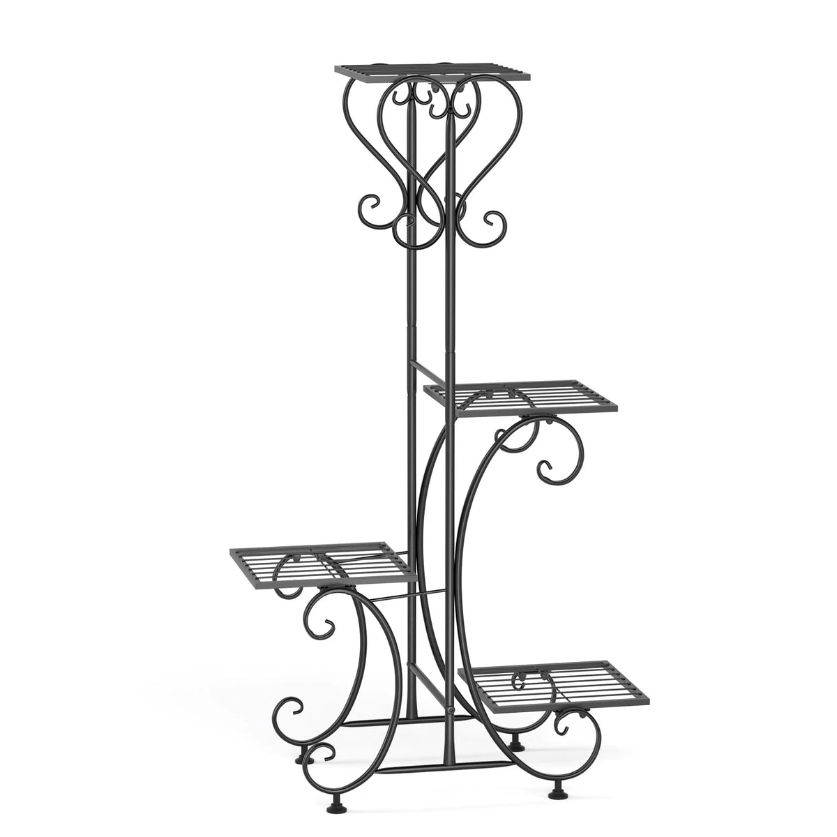 Four Tier Metal Plant Stand For Indoor Patio Flower Display