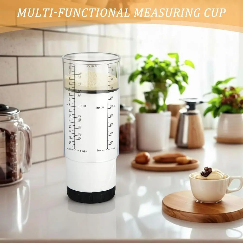 Adjustable Push Up Measuring Cup And Spoon Set For Baking