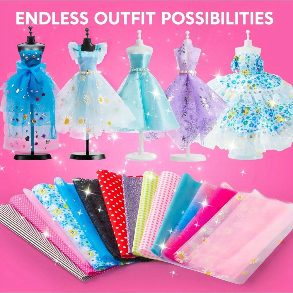 Joyfy 400 Pcs Fashion Design Sewing Kit With 3 Mannequins