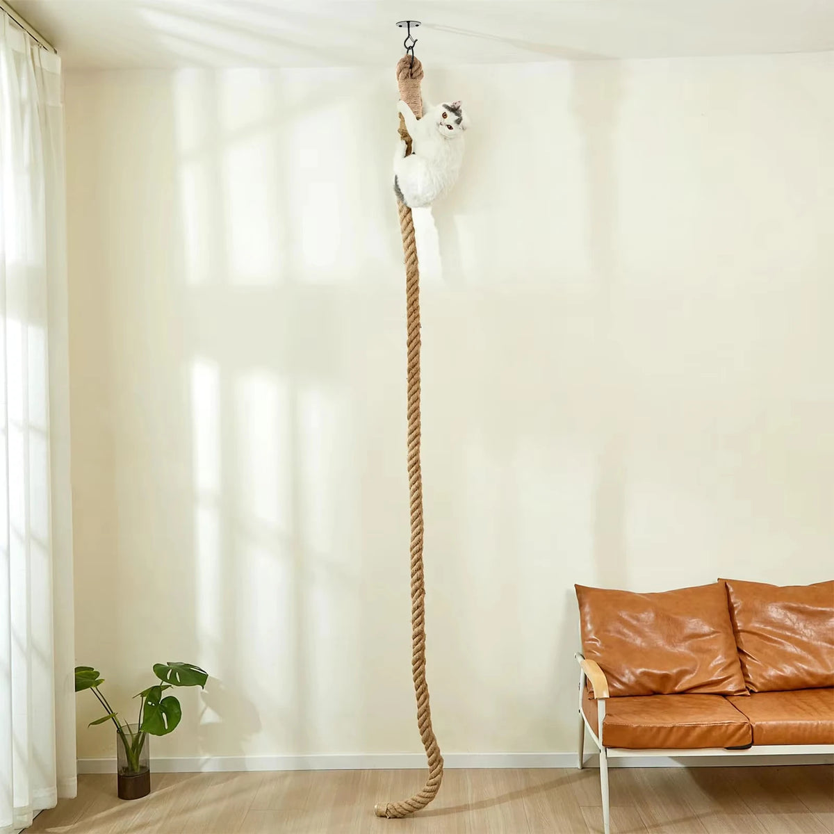 CWV Cat Sisal Climbing Rope Scratching Post For Indoor Exercise