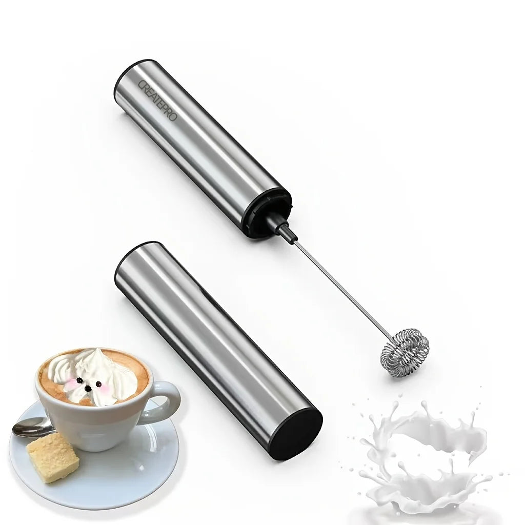 Rechargeable Stainless Steel Milk Frother For Latte And Cappuccino