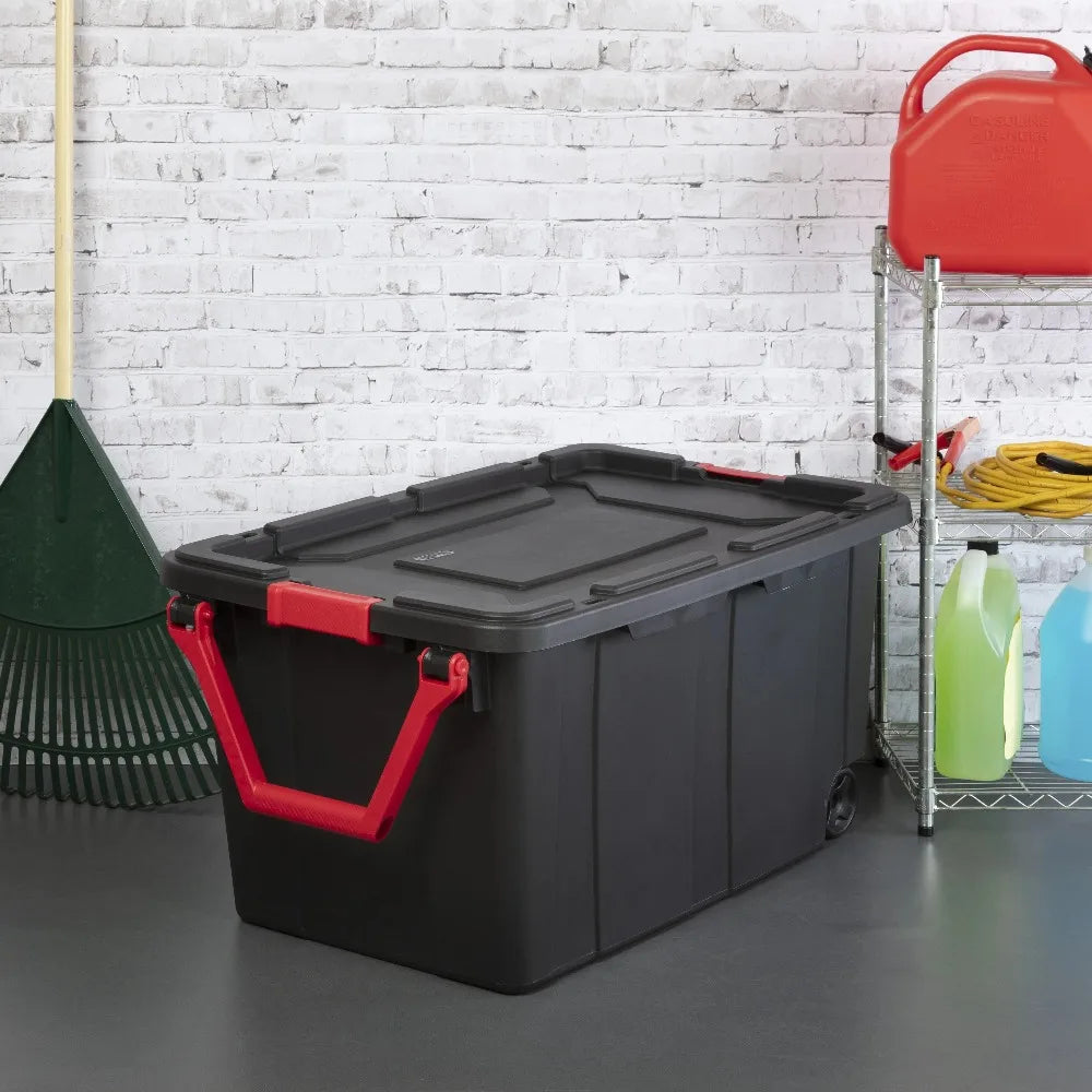 Sterilite Industrial Wheeled Storage Container With Handle
