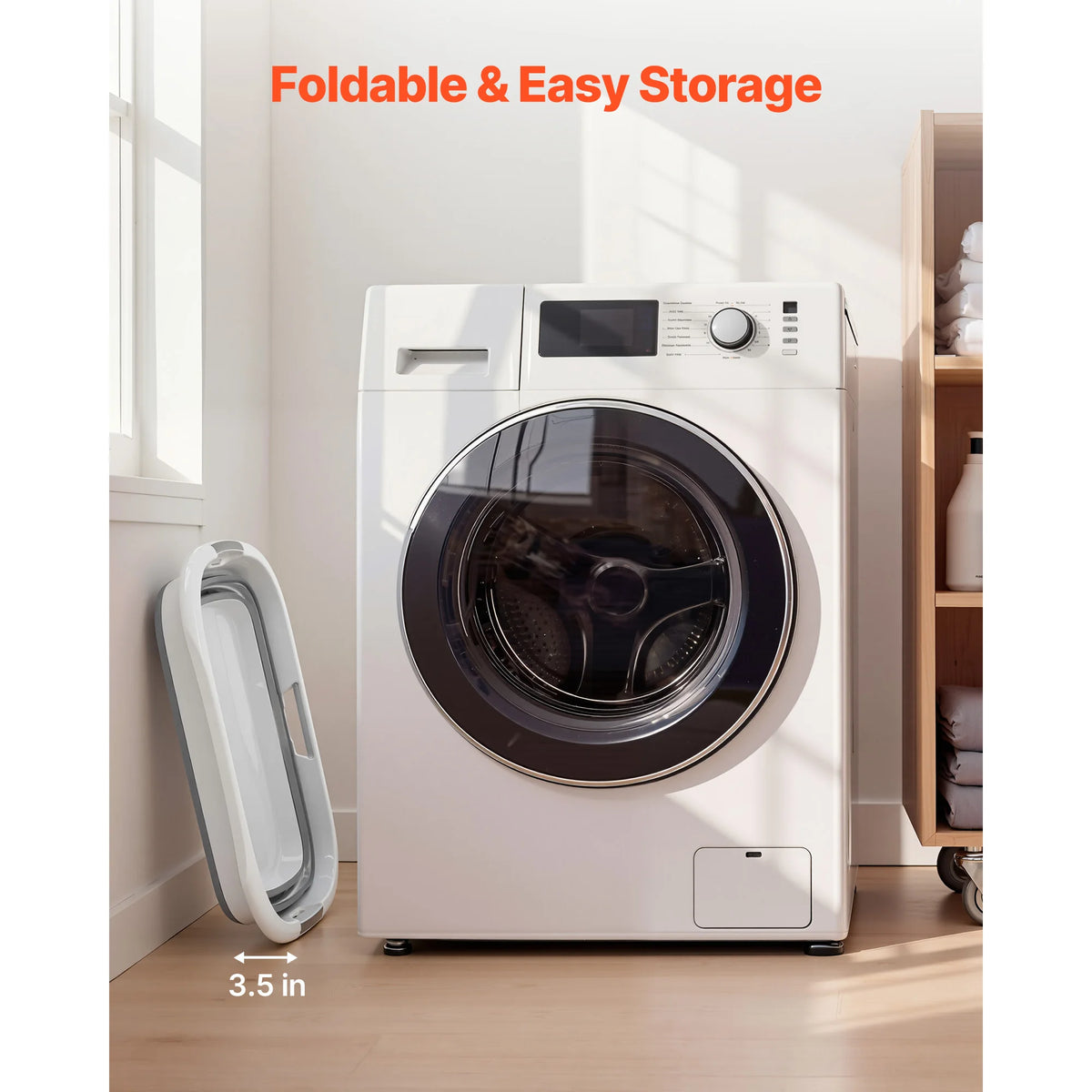 Portable Foldable Dog Bathtub With Integrated Drainage Plate