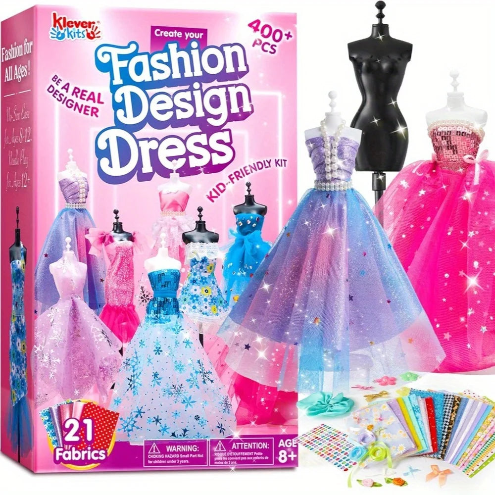 Joyfy 400 Pcs Fashion Design Sewing Kit With 3 Mannequins