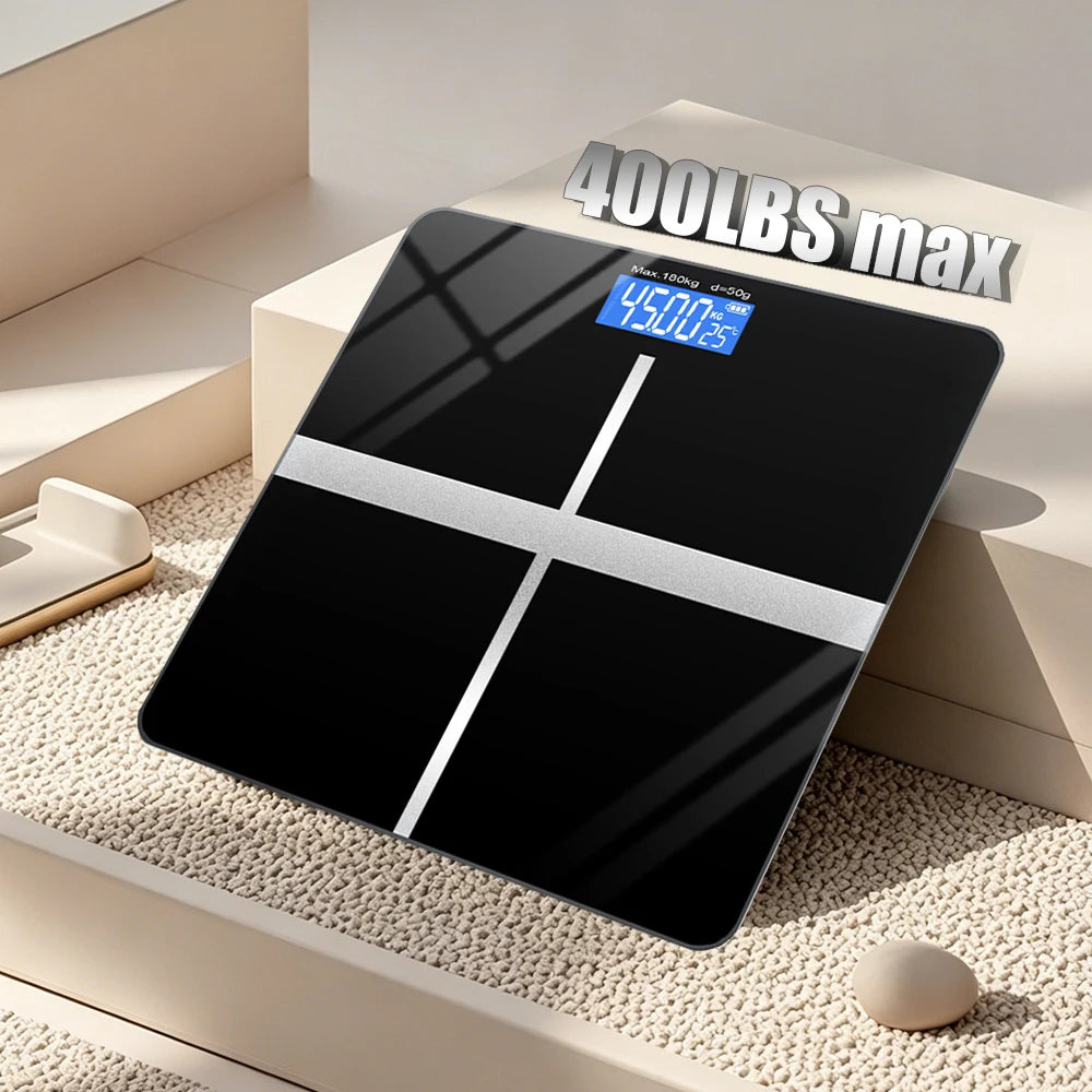 Premium Digital Bathroom Weight Scale With Tempered Glass Platform