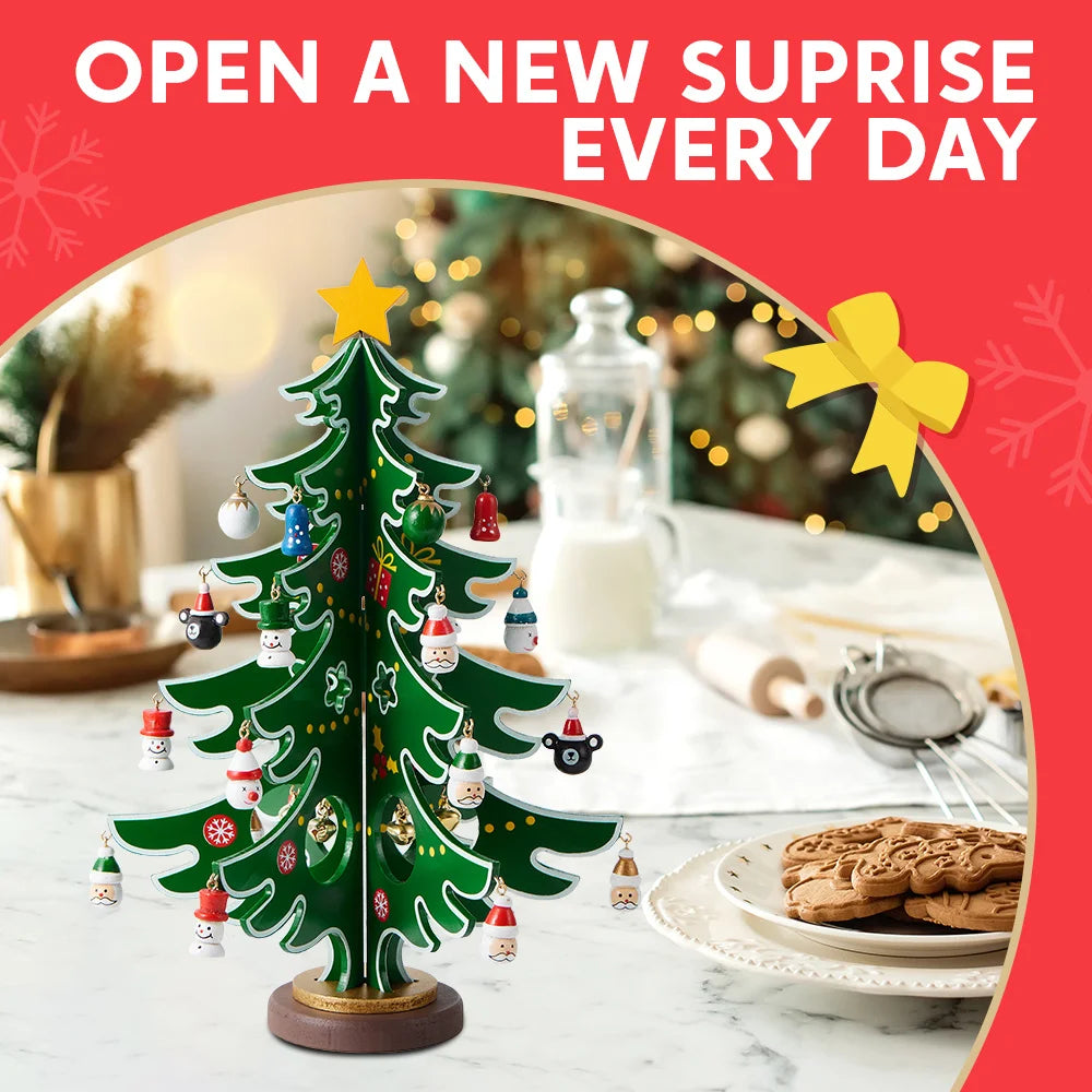 Joyfy Christmas Advent Calendar 24 Days Countdown Tree Ornaments