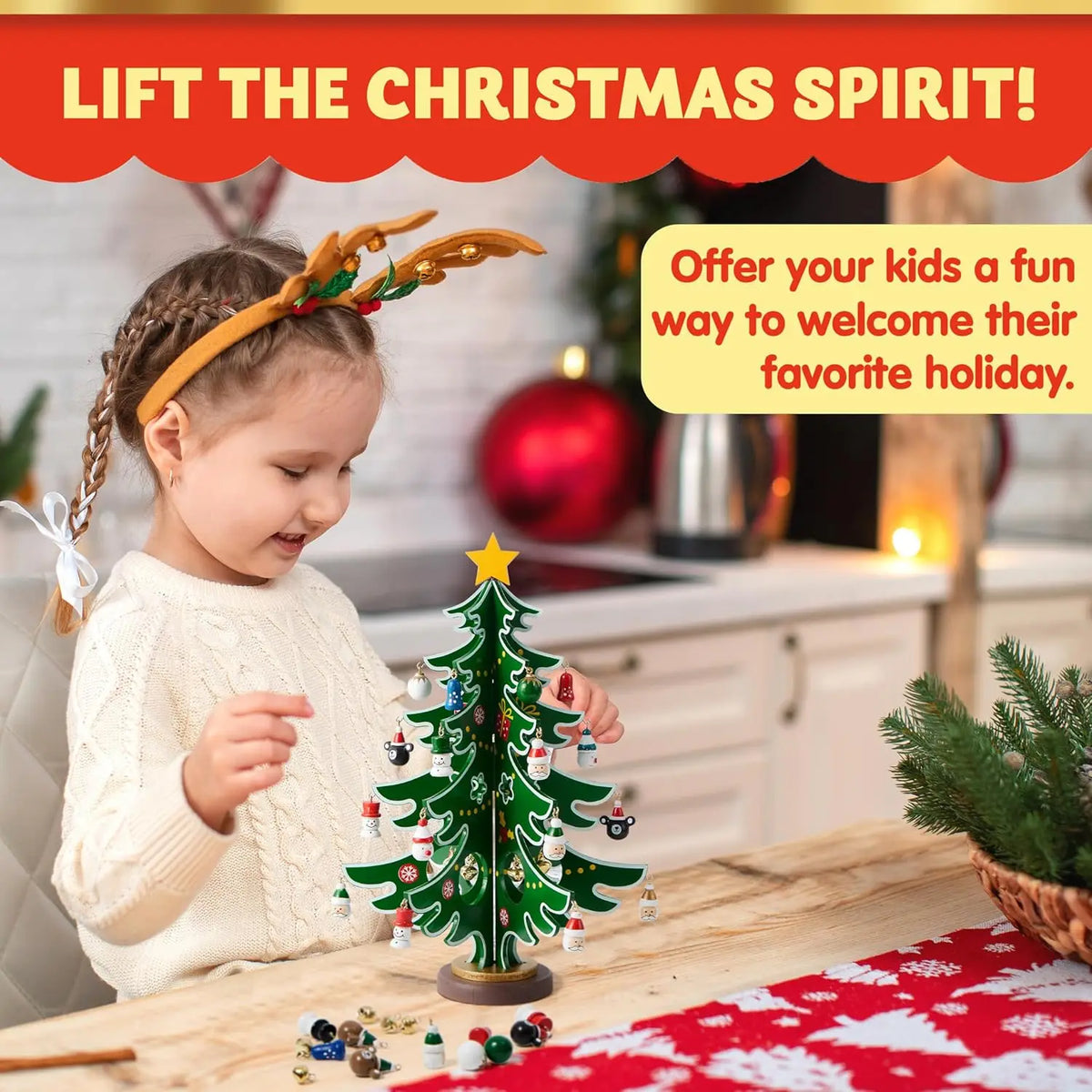 Joyfy Christmas Advent Calendar 24 Days Countdown Tree Ornaments