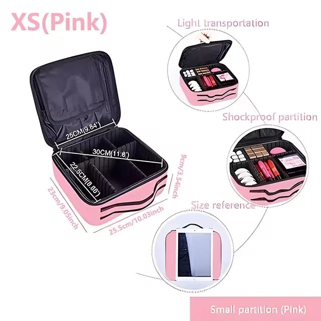 Waterproof Oxford Travel Makeup Bag With Ample Cosmetic Storage