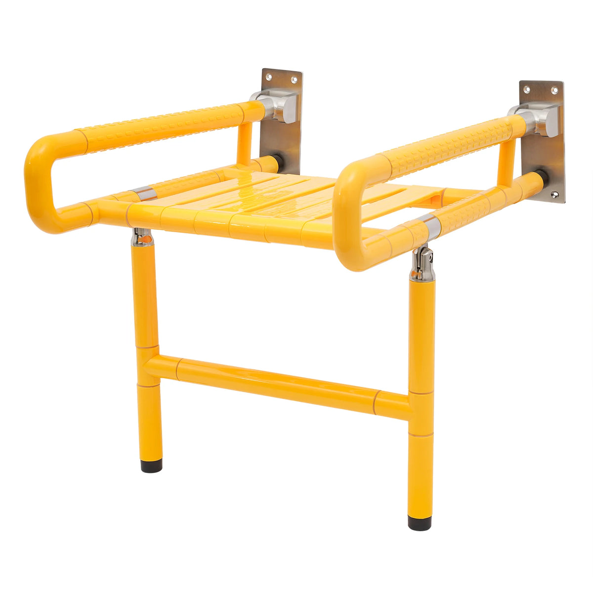 Modern Wall Mounted Folding Shower Seat With Stainless Frame