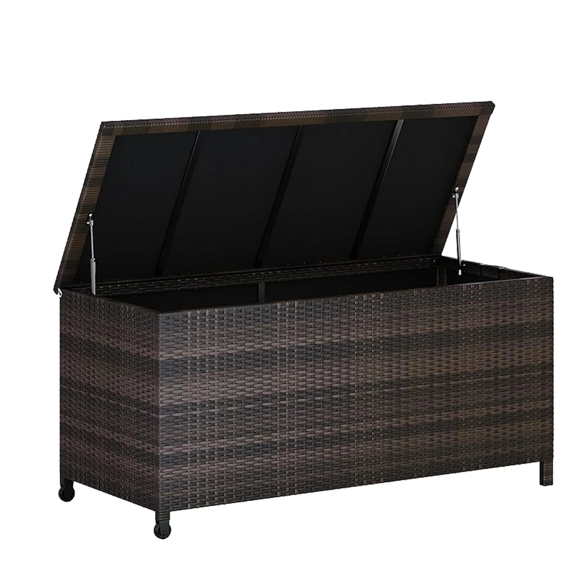 HiMISS Weatherproof Outdoor Storage Box With Lid And Wheels