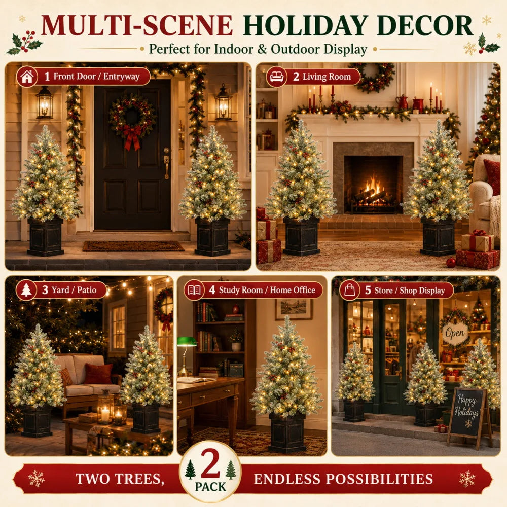 Pre Lit Artificial Christmas Tree With Timer For Seasonal Decor