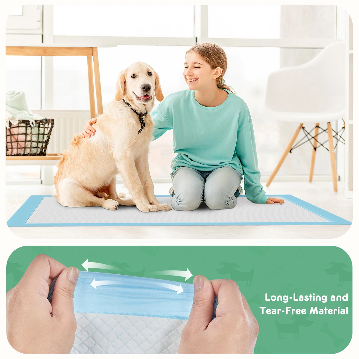 JHK Disposable Dog Training Pads With Super Absorbency
