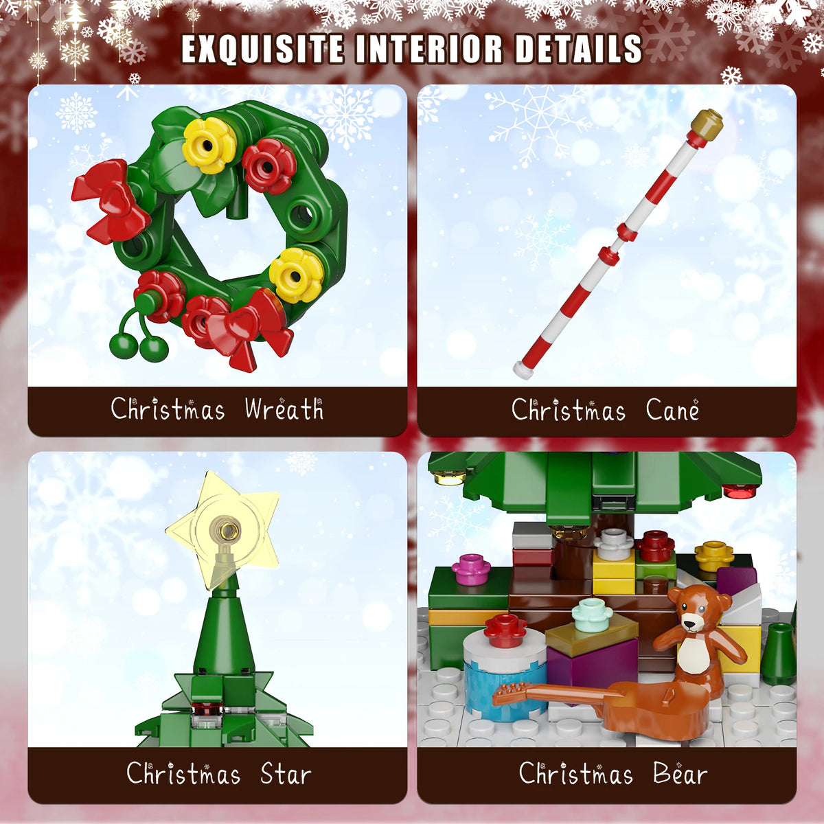 BuildMoc Christmas Nutcracker Glowing Building Block Desktop Ornament
