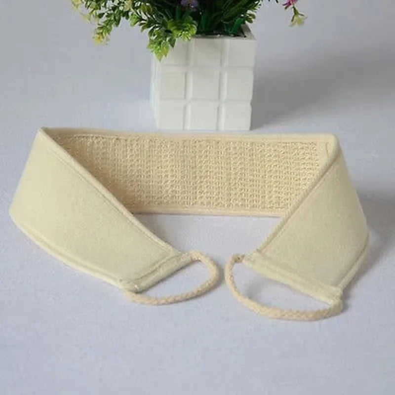 Soft Cotton Hemp Exfoliating Bath Massage Sponge Glove Body Scrubber