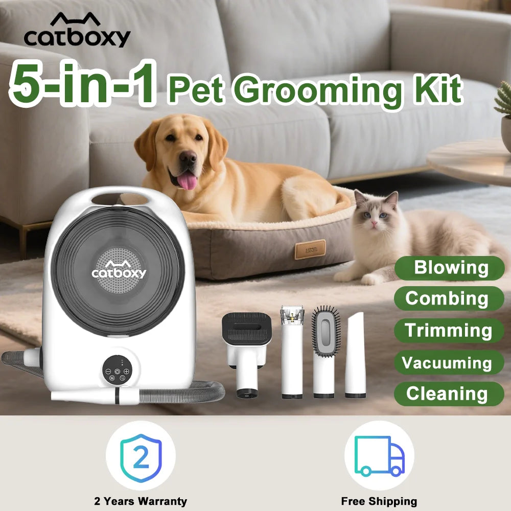 Professional Pet Grooming Kit With Hair Vacuum And Suction Dryer