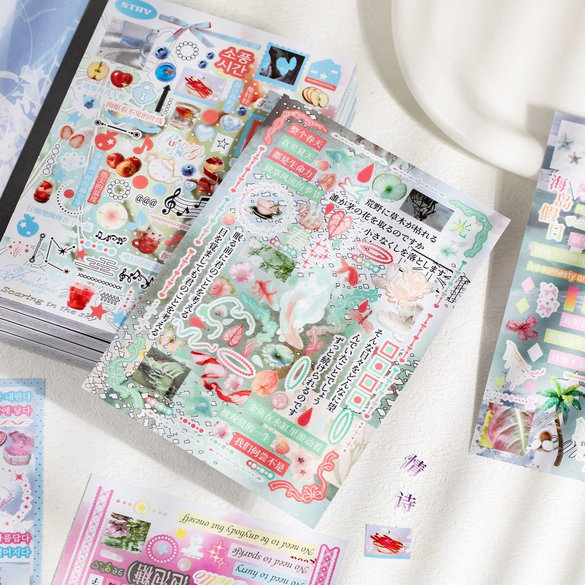 Kawaii Die Cut Sticker Book For Teens Scrapbooking Journal Decoration