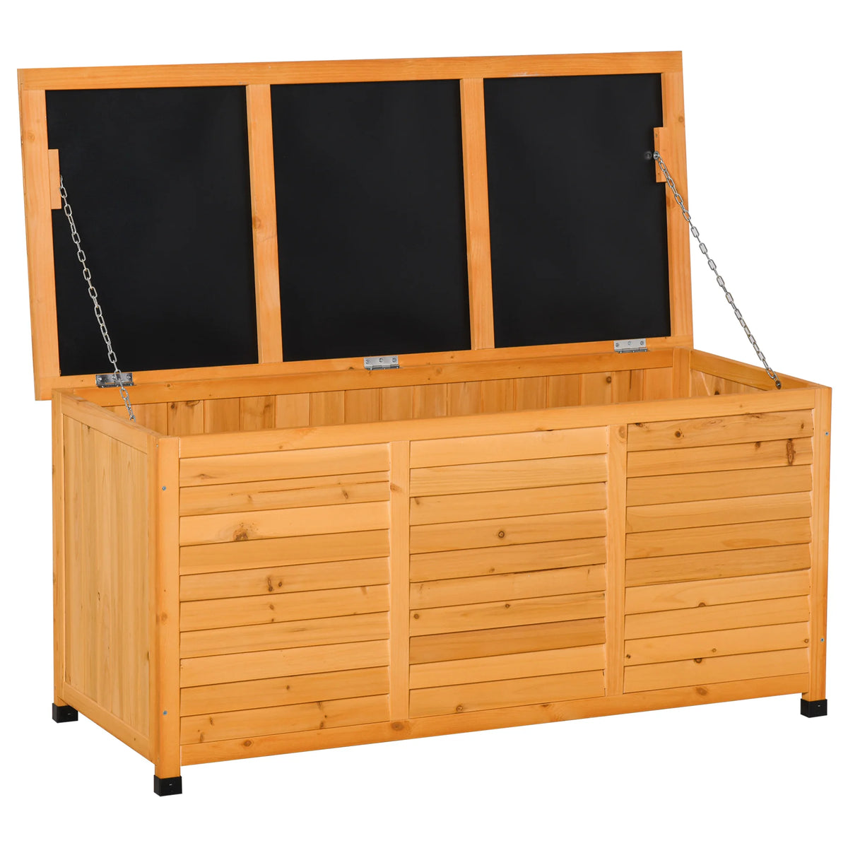 Outsunny Weather Resistant Outdoor Storage Box For Backyard Deck