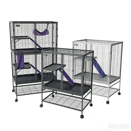 Garvee Rolling Metal Small Animal Cage For Multiple Pets
