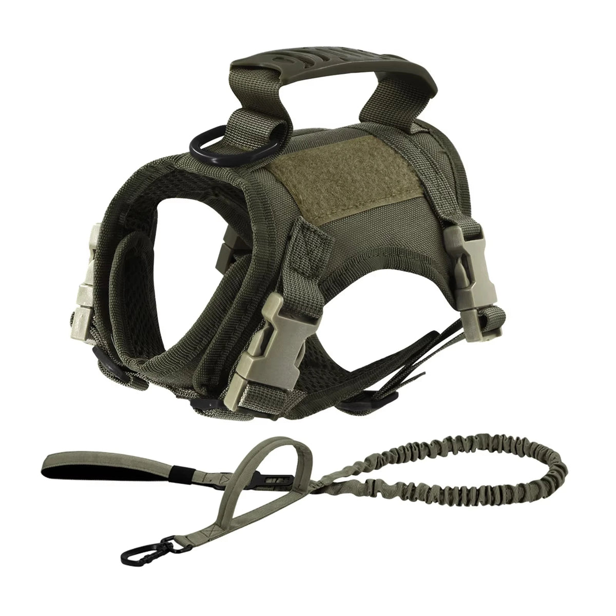PETRAVEL Adjustable Nylon Tactical Dog Harness Leash Set