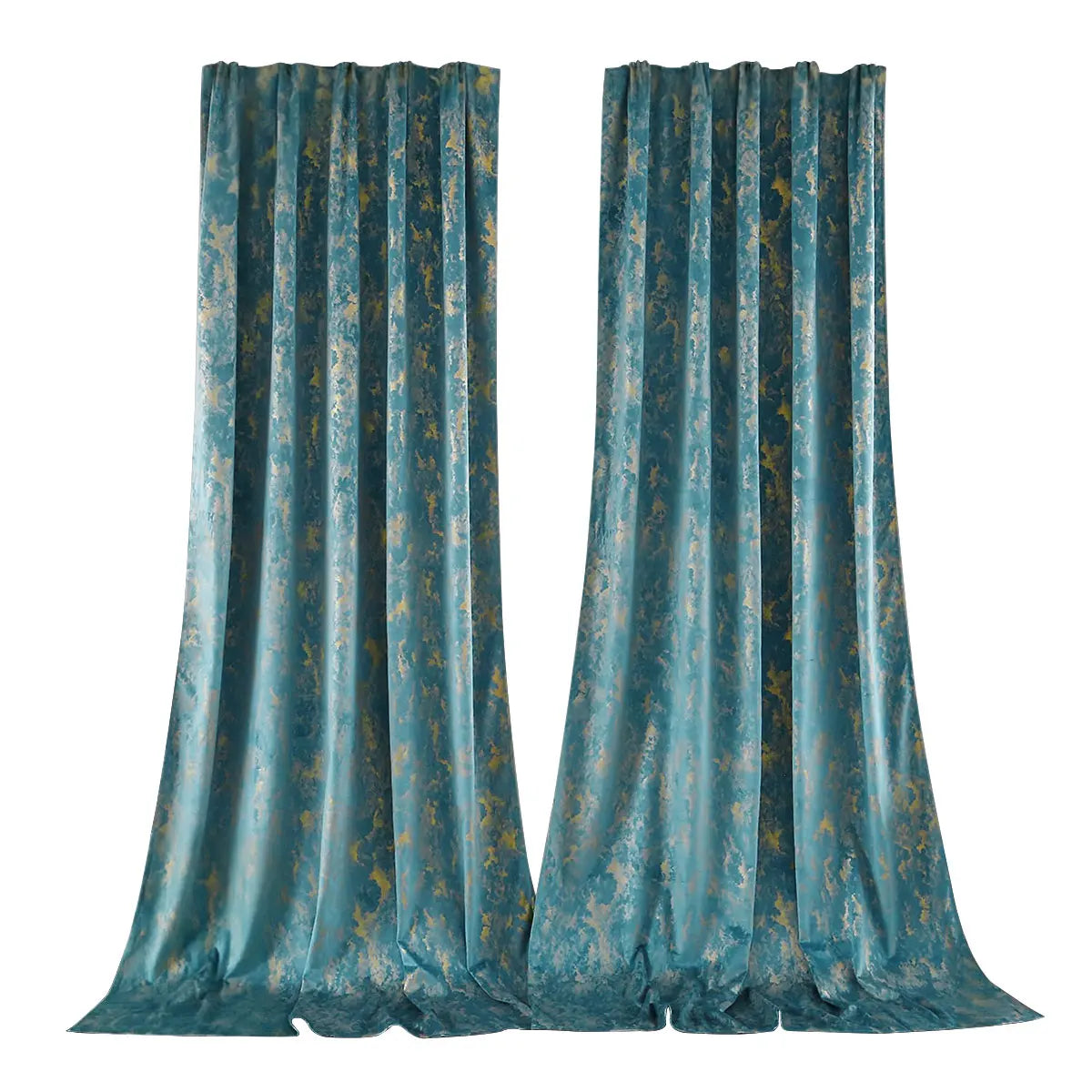 Luxury Velvet Blackout Curtains Two Panel Window Drape Set