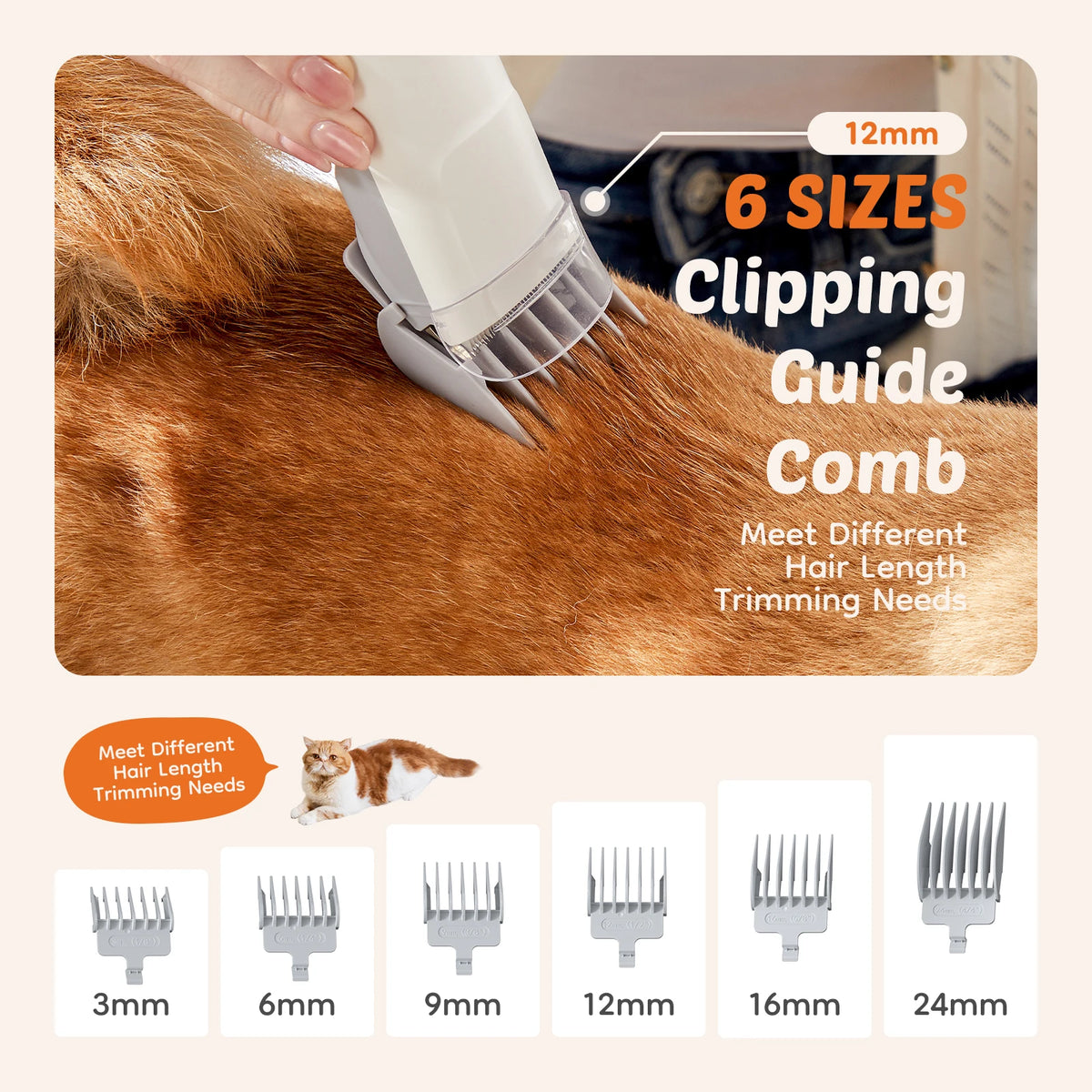 Professional Pet Grooming Vacuum Kit With Low Noise Dog Clippers