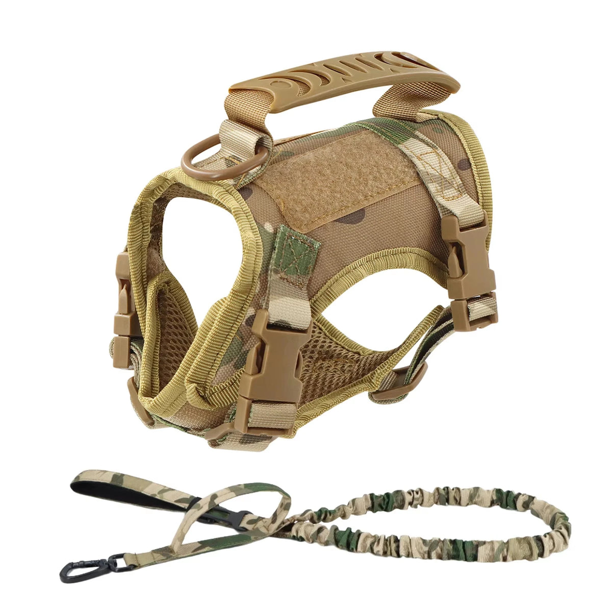 PETRAVEL Adjustable Nylon Tactical Dog Harness Leash Set