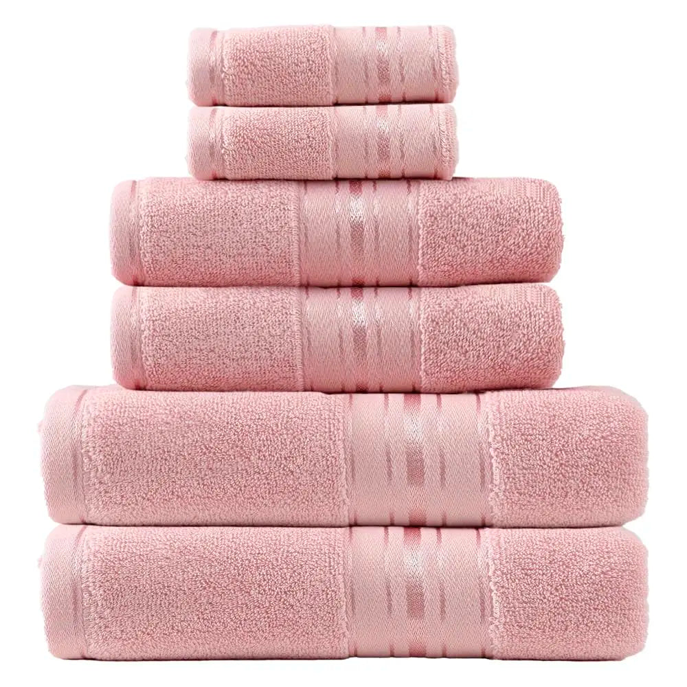 Premium 6 Piece Cotton Bath Towel Set For Daily Use