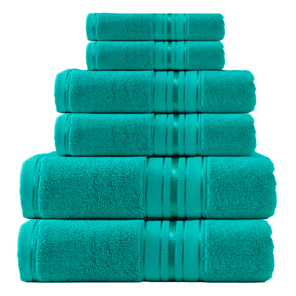 Premium 6 Piece Cotton Bath Towel Set For Daily Use