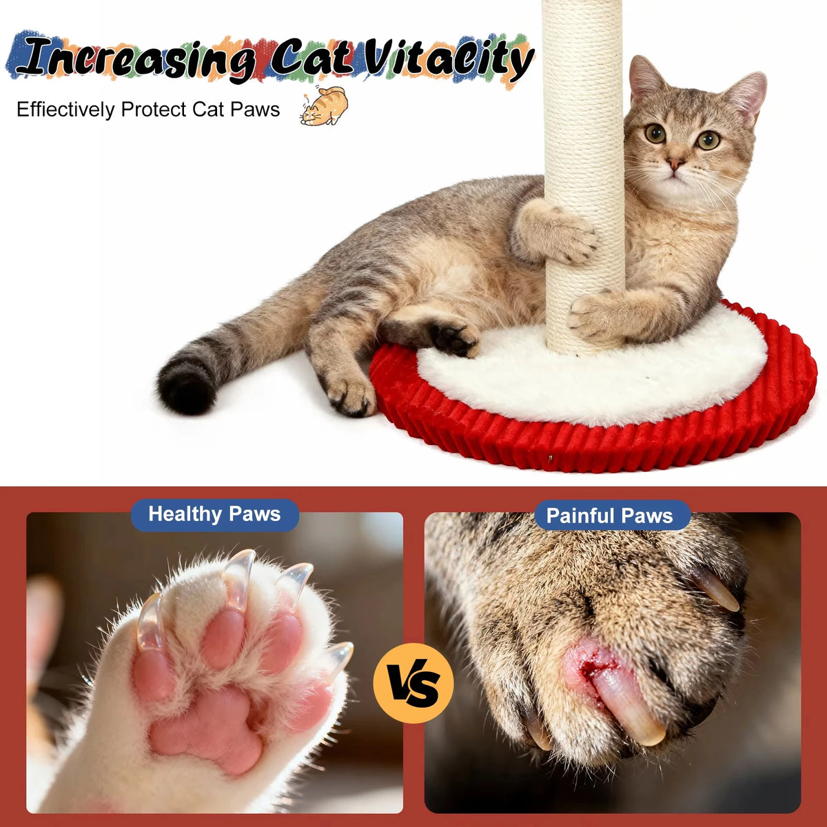CWV Carousel Cat Scratching Post Featuring Rotating Interactive Toys