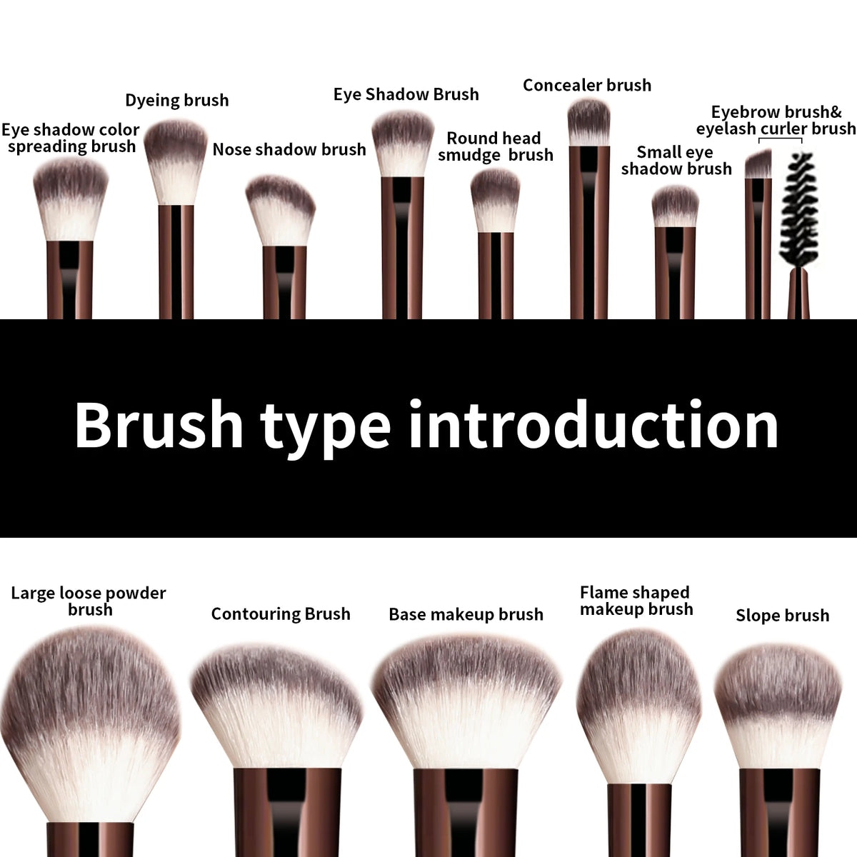 13 Pcs Soft Nylon Kabuki Makeup Brush Set For Foundation